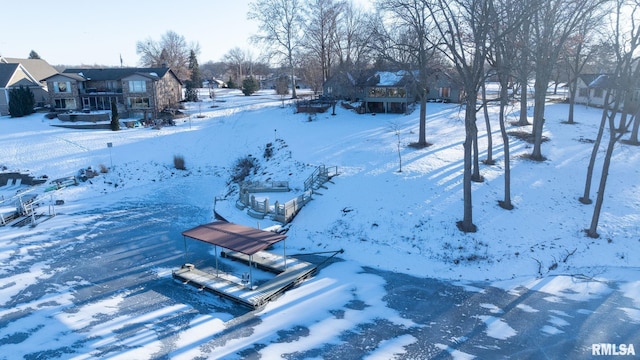 view of snowy yard