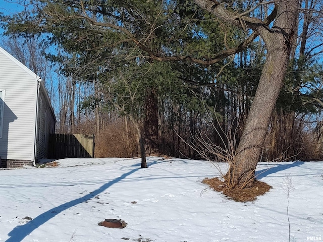 view of snowy yard