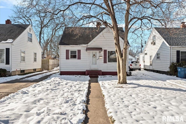 view of bungalow-style house