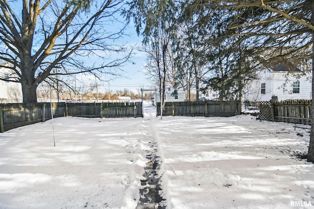 view of snowy yard