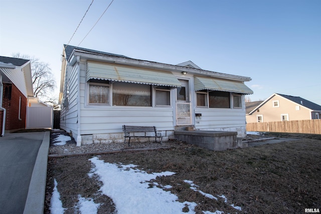 view of bungalow-style house