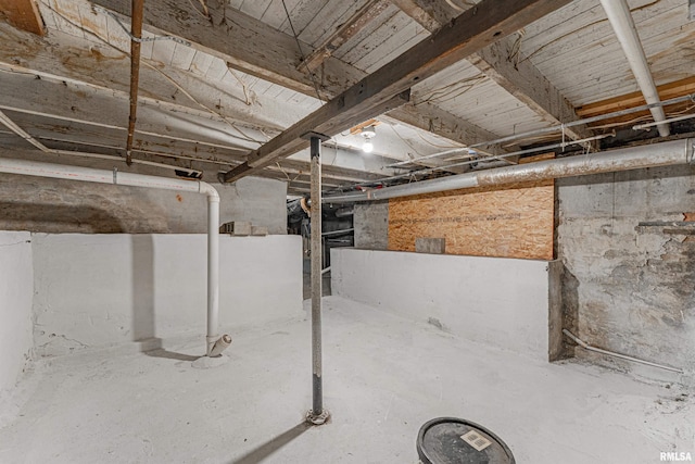 view of basement