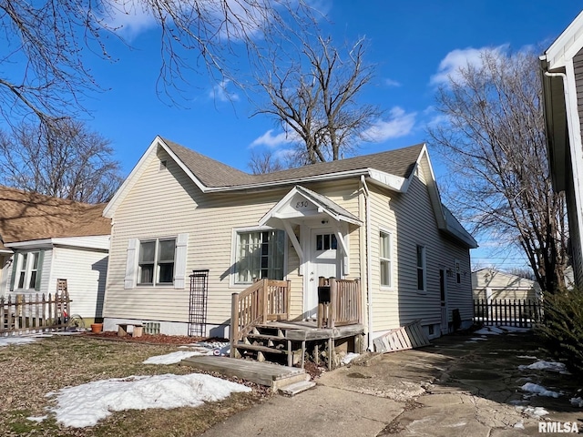 view of front of home