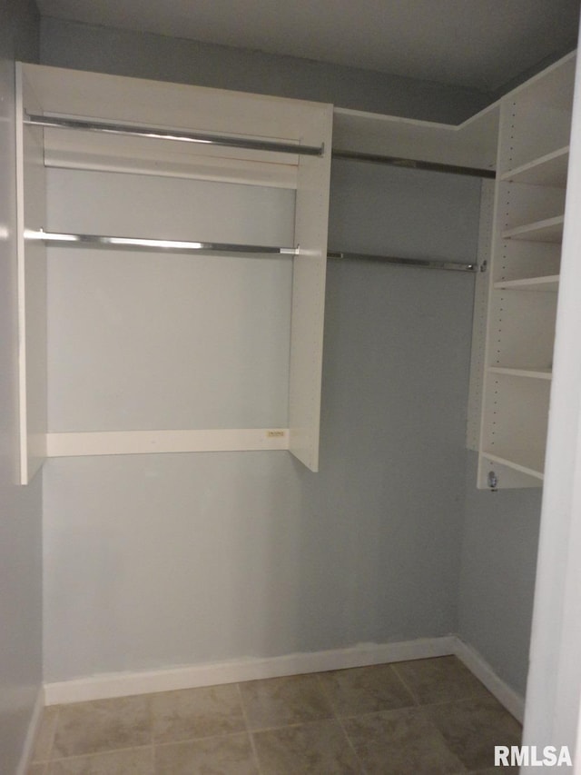 view of walk in closet