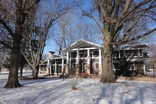 view of neoclassical home