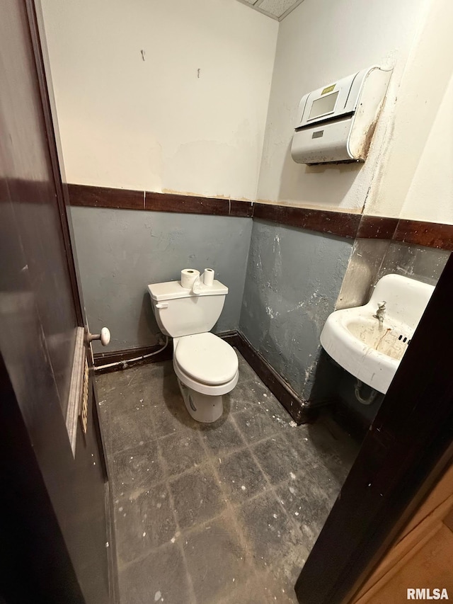 bathroom with sink and toilet