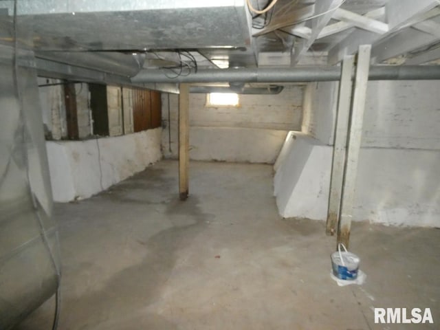 view of basement