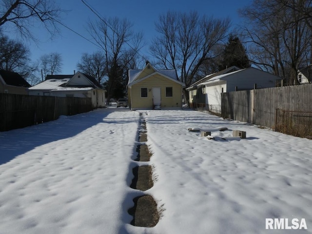 view of snowy yard