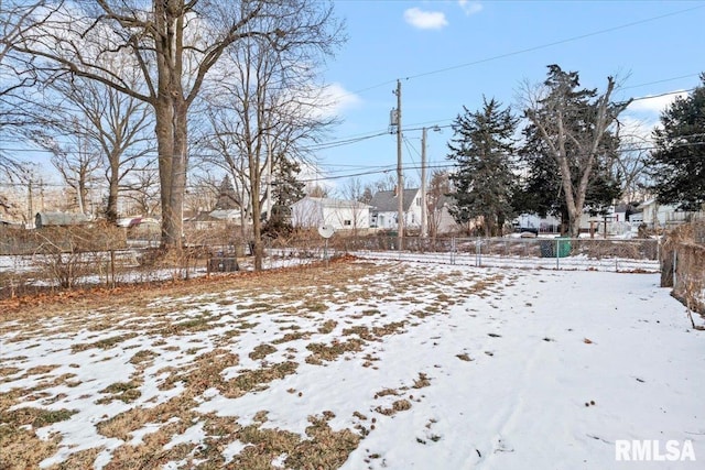 view of snowy yard