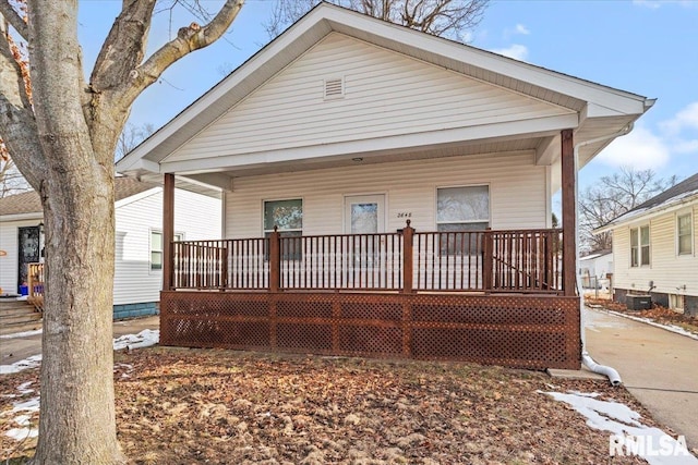 bungalow-style house with a porch