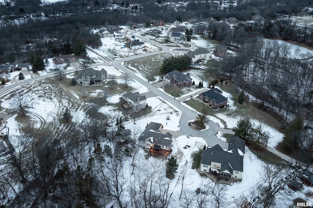 view of snowy aerial view