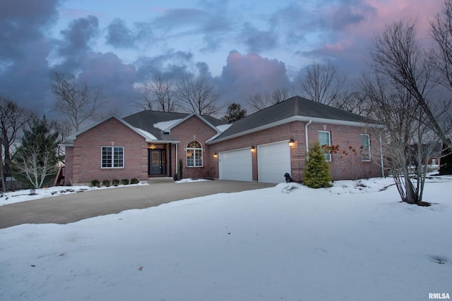 ranch-style house with a garage