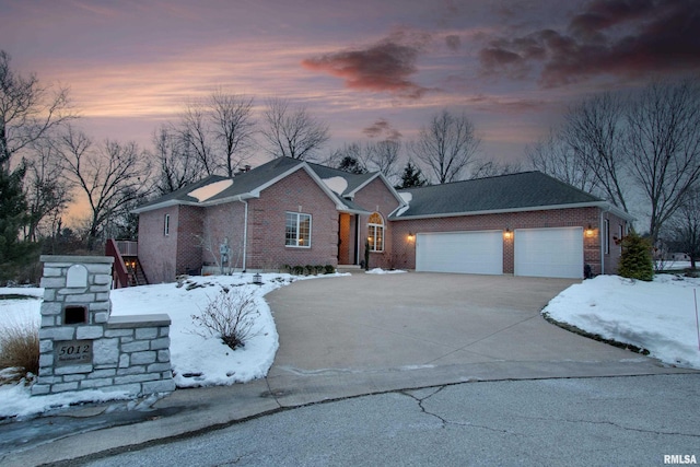 ranch-style house with a garage