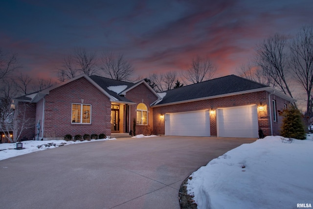 ranch-style house with a garage