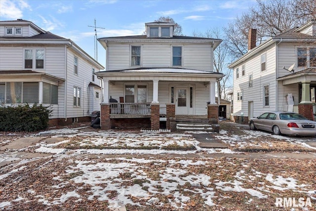 view of front property with a porch