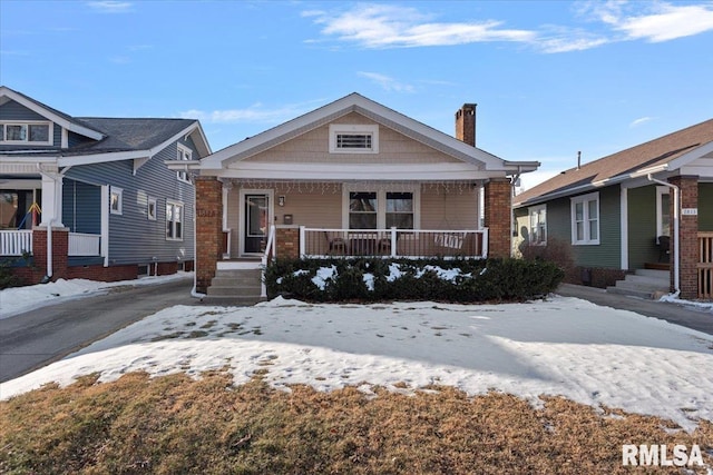 view of front of home with a porch