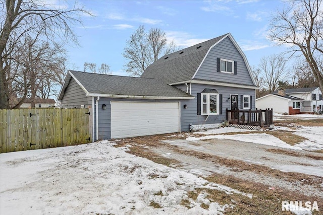 front of property featuring a garage