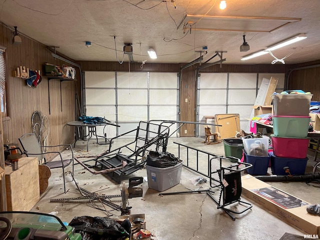 238 E Prairie St, Roodhouse, IL 62082 - garage featuring wooden walls