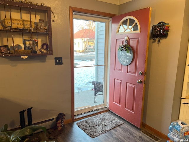 238 E Prairie St, Roodhouse, IL 62082 - entrance foyer with hardwood / wood-style flooring