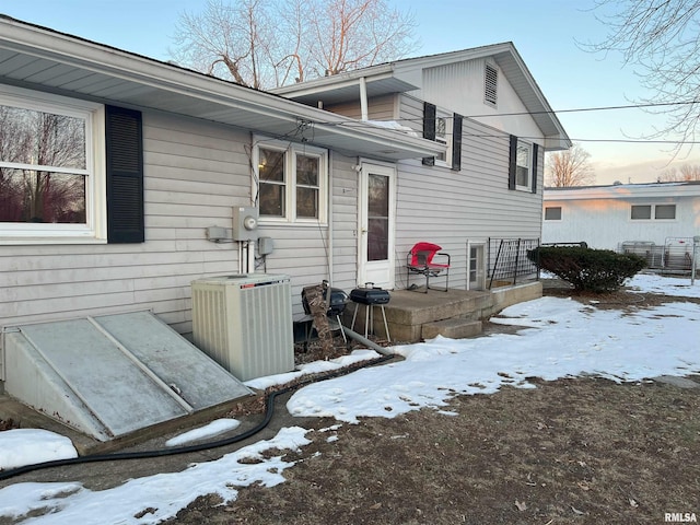 238 E Prairie St, Roodhouse, IL 62082 - snow covered house featuring central AC