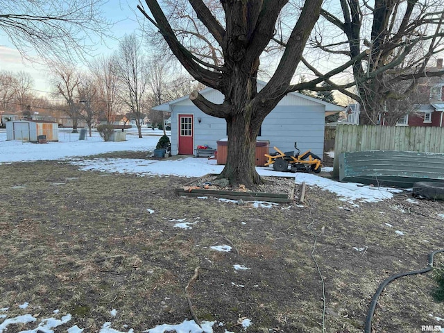 238 E Prairie St, Roodhouse, IL 62082 - view of yard covered in snow