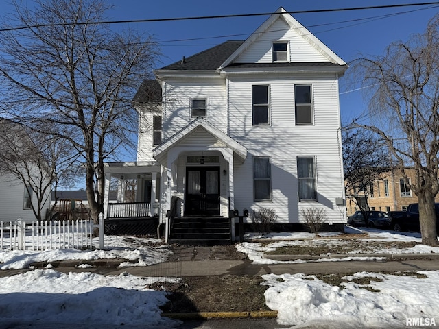 view of front of house with french doors