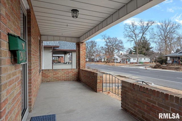 view of patio featuring covered porch