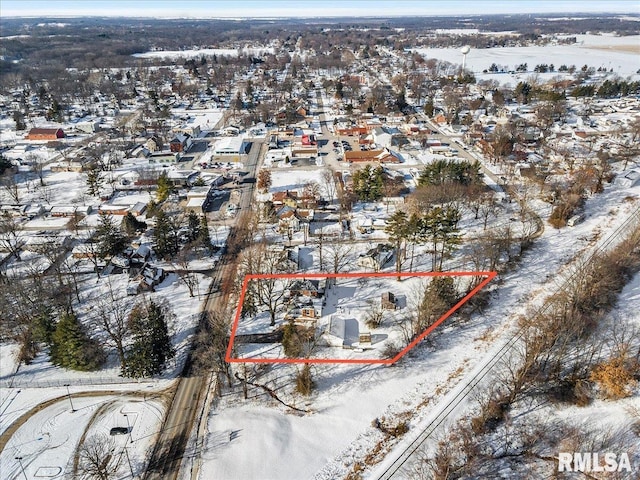 view of snowy aerial view