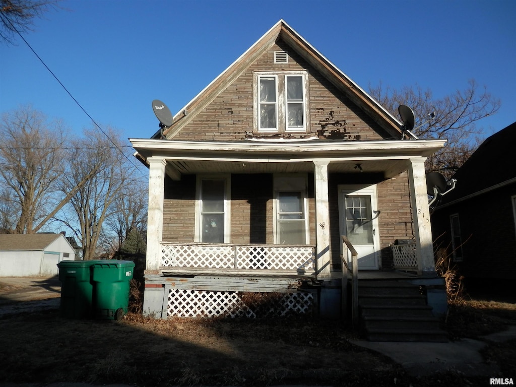 view of front of property with covered porch