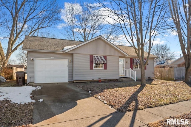 ranch-style house with a garage