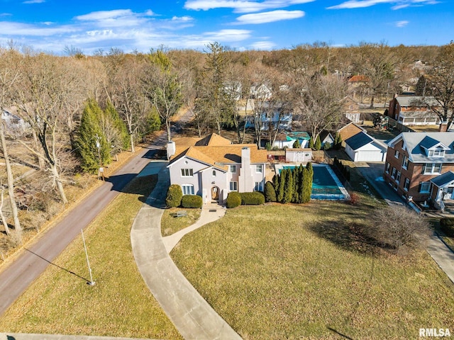 birds eye view of property