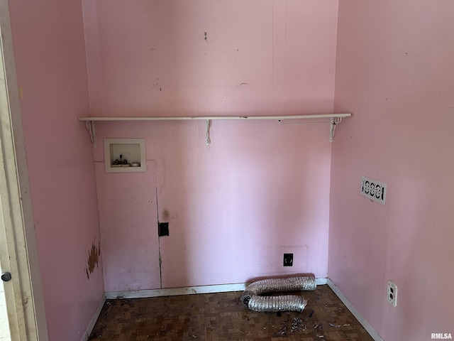 laundry room with hookup for a washing machine and hookup for an electric dryer