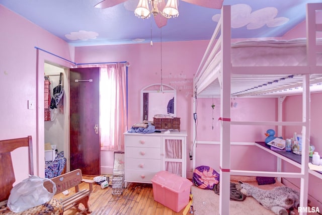 bedroom featuring hardwood / wood-style flooring