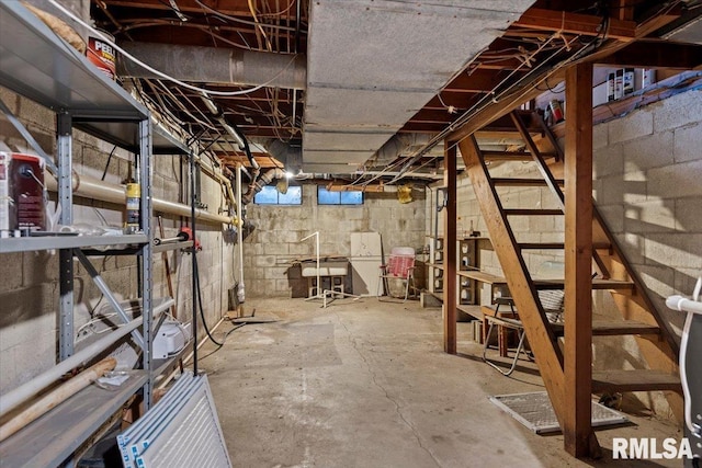 view of basement