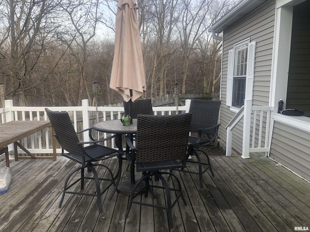 view of wooden deck