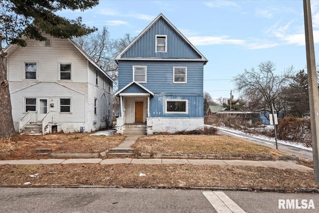 view of front of home featuring board and batten siding