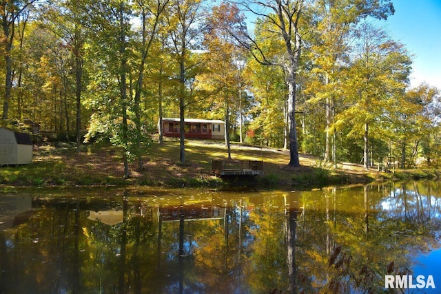 view of water feature