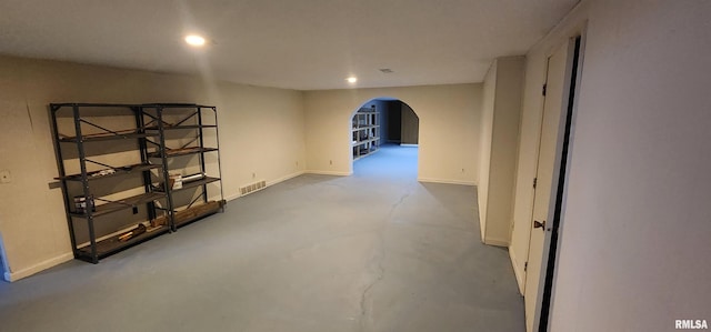 view of basement