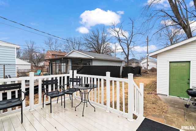 view of wooden deck