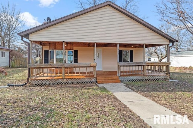 bungalow featuring covered porch