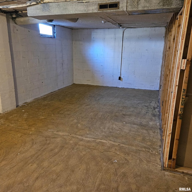 view of basement