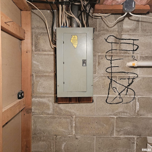 utility room with electric panel