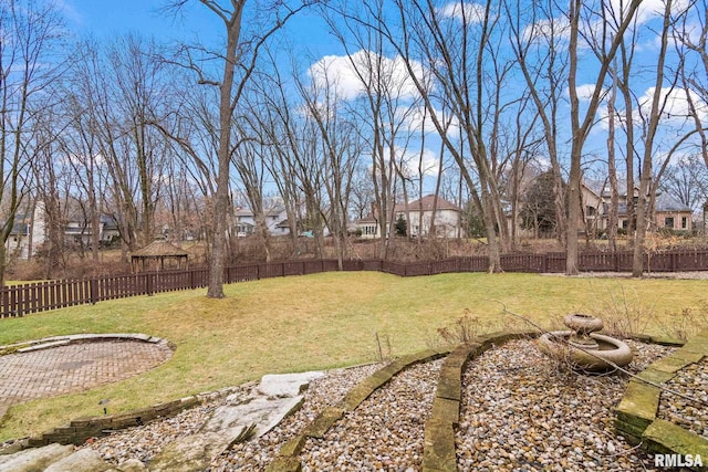 view of yard featuring a gazebo