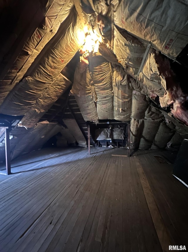 view of attic