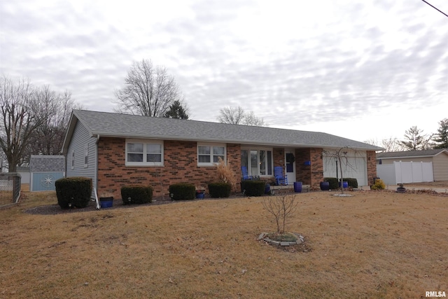 ranch-style house with a front yard