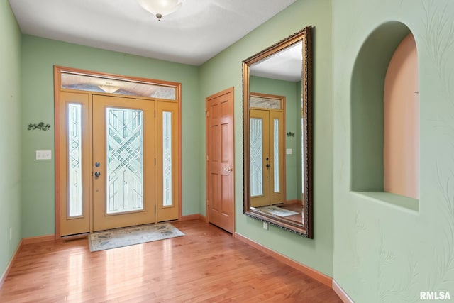 entryway featuring light hardwood / wood-style floors