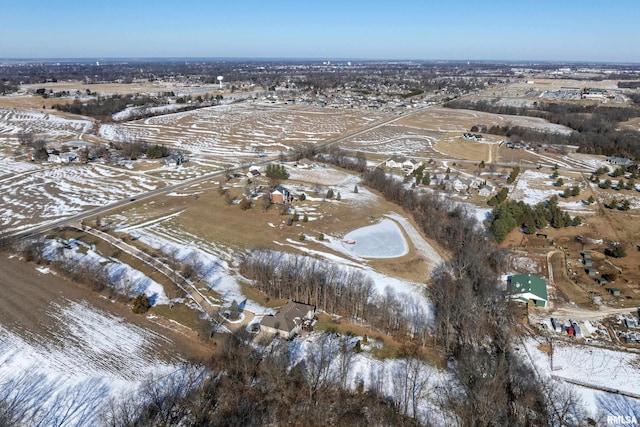 view of snowy aerial view