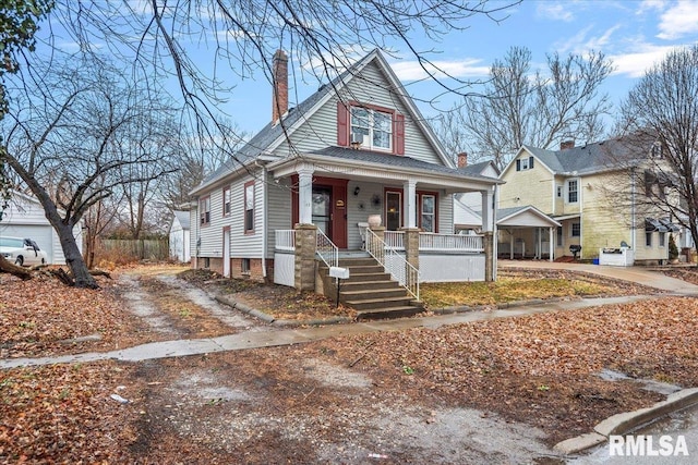 bungalow-style home featuring a porch