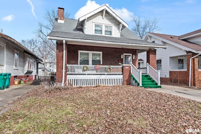 bungalow featuring covered porch