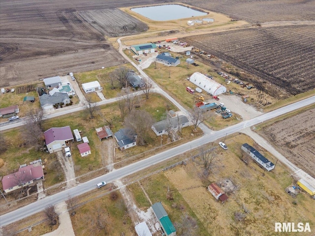 aerial view with a rural view